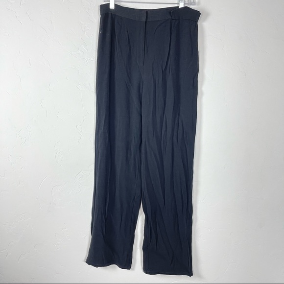 Artelier Nicole Miller Dress‎ Pants Knit Crepe Solid Black Ankle Straight - Picture 2 of 10